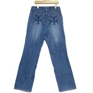 Bogari Blue Jeans Women's Size 10 Dark Wash Blue With Embellished Pockets